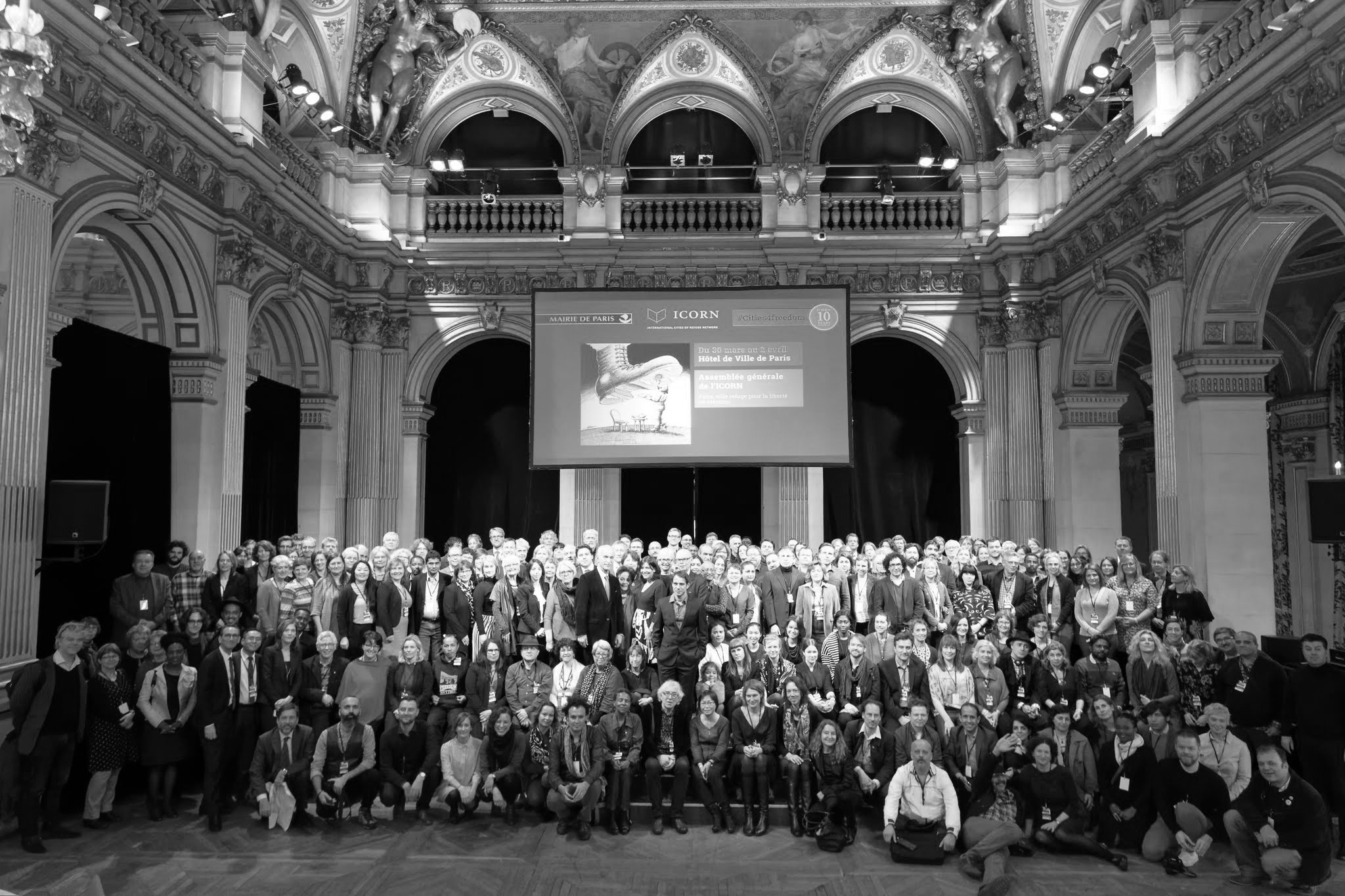 The ICORN 10 years anniversary and General Assembly in Hôtel de Ville in Paris. Photo. 