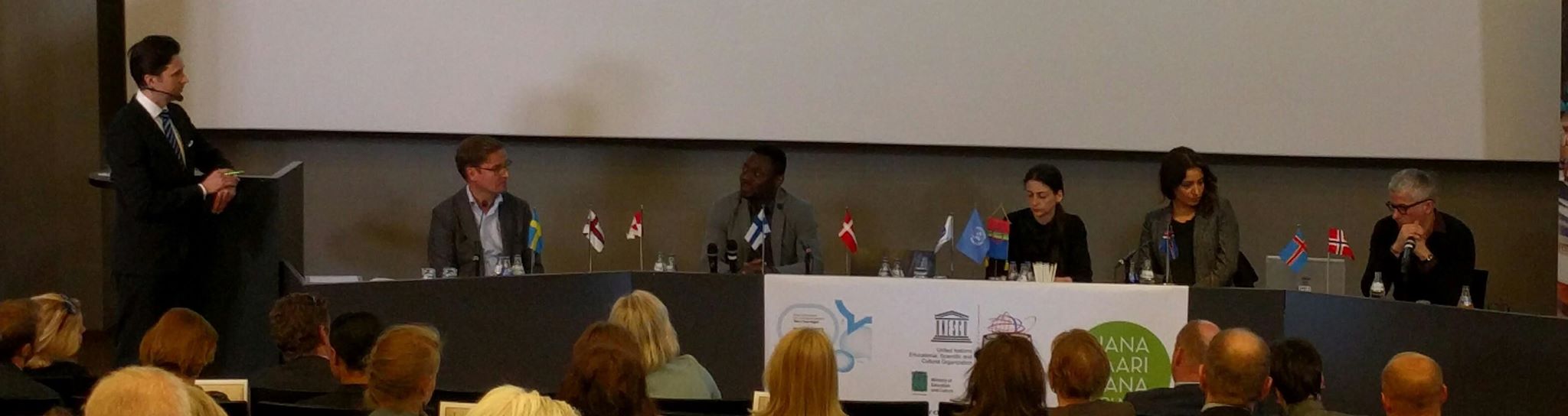 Debate at the UN World Press Freedom Day Forum in Helsinki. Photo. 