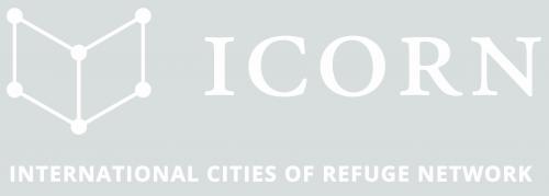 ICORN International Cities of Refuge Network. Logo White. PNG