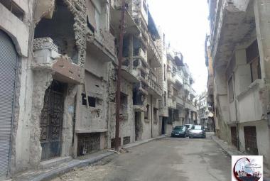 From the neighbourhood in Homs, Syria, where Amani Lazar used to live until recently. Photo. 