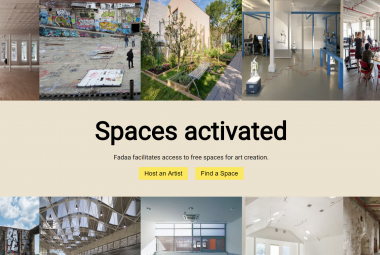 Visit GetFadaa.com, a digital platform for artists that envisions a new economy based on sharing spaces. Photo.