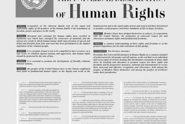 UN Human Rights Declaration 1948. Photo. 