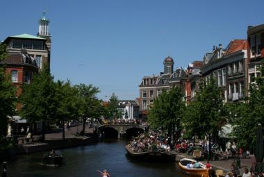 The City of Leiden in the Netherlands Photo.