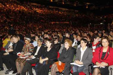 Nelson Mandela Forum audience with guests