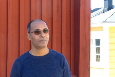 Eritrean journalist and author, Tesfagiorgis Habte Kelati, in Luleå City of Refuge. Photo.