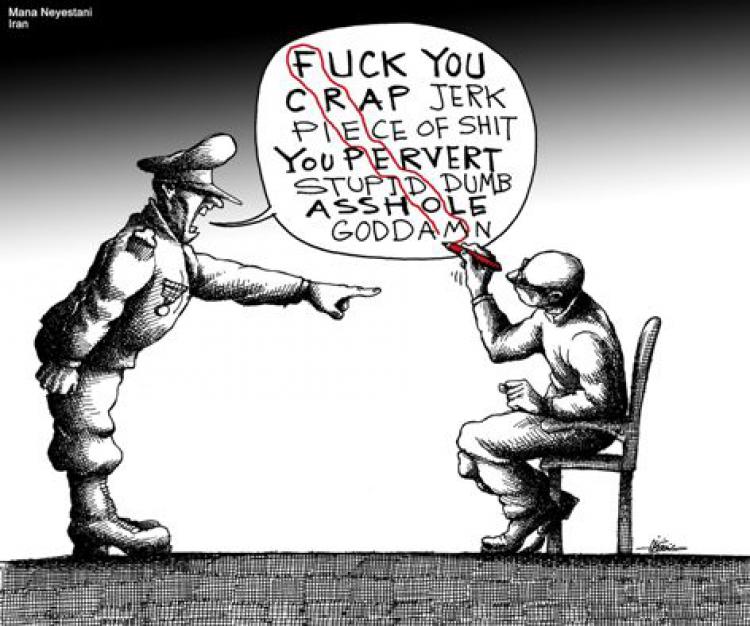 Illustration by Mana Neyestani, ICORN Cartoonist in Paris